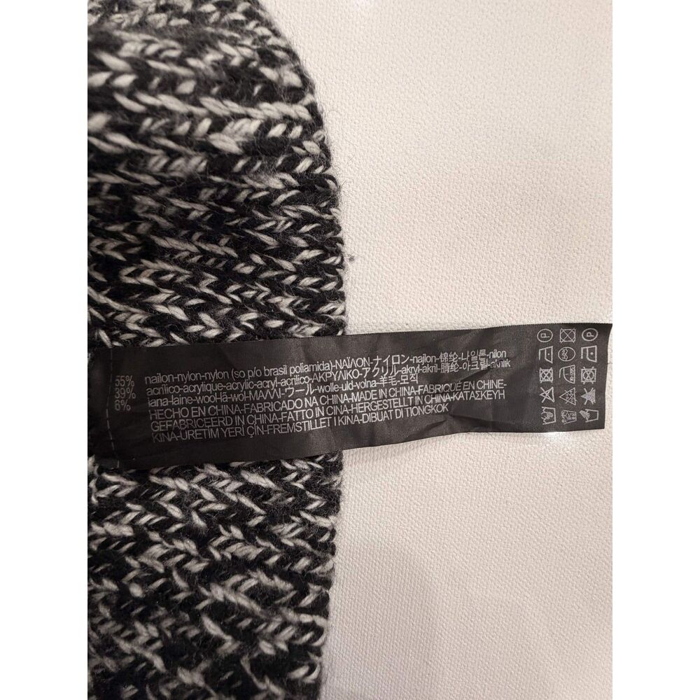 ZARA Black & White Wool Blend Knit Midi Skirt Size Small - Picture 6 of 7